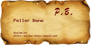Peller Bene névjegykártya